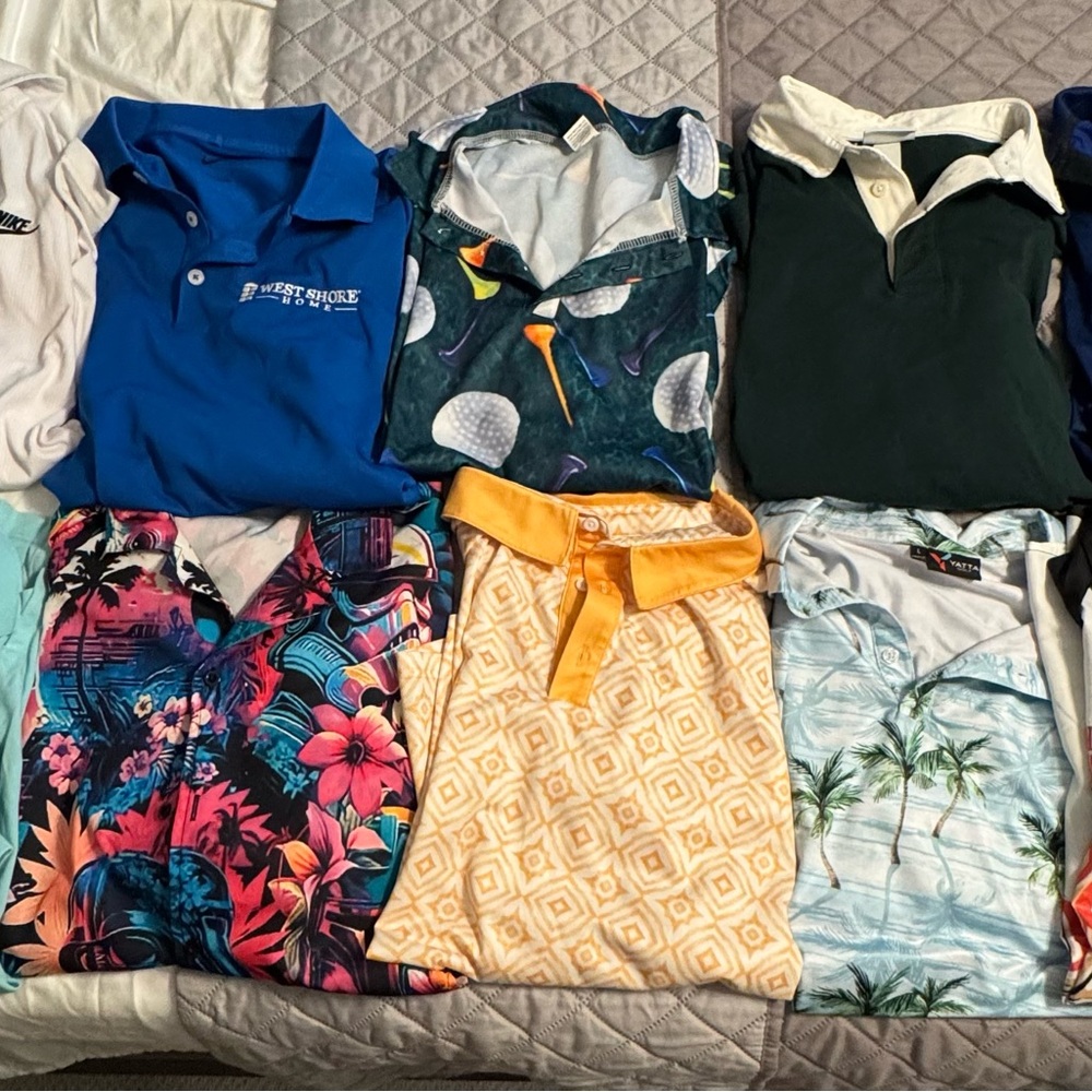 Colorful Polo and Hawaiian Shirt Collection